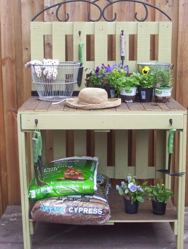 flowers storage idea flowerpot pallets