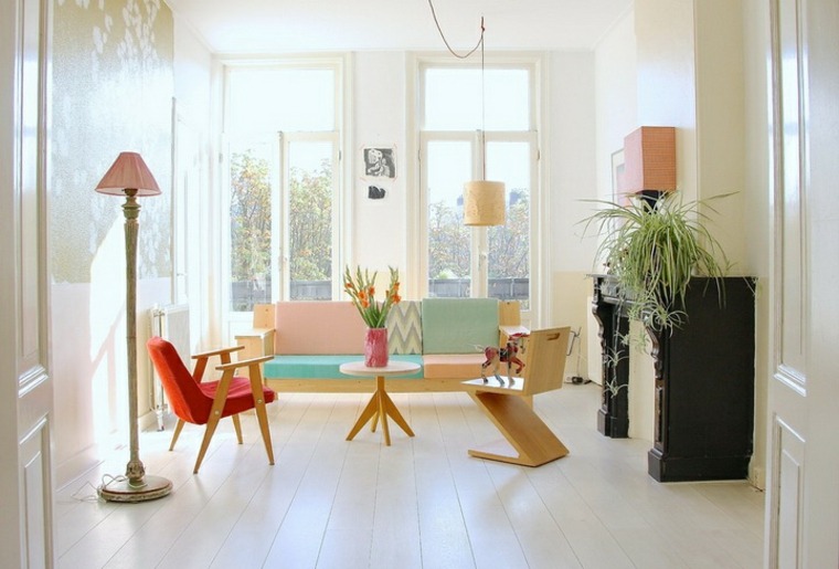 Skandinavisk möbler idé stol design trä dekoration