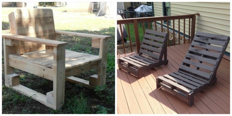 furniture DIY idea garden bench chair-long armchair wood