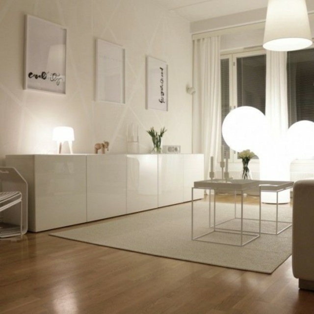 møbler besta ikea hvidt træ designbord væg sammensætning gulvmåtte sofabord