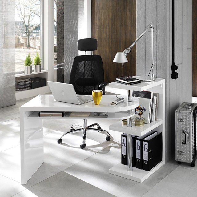 furniture-computer-modern-elegant-white-lamp-table-chair-black computer furniture