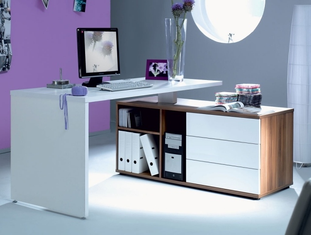 furniture-computer-modern-wood-white-drawers-vase-flowers computer furniture