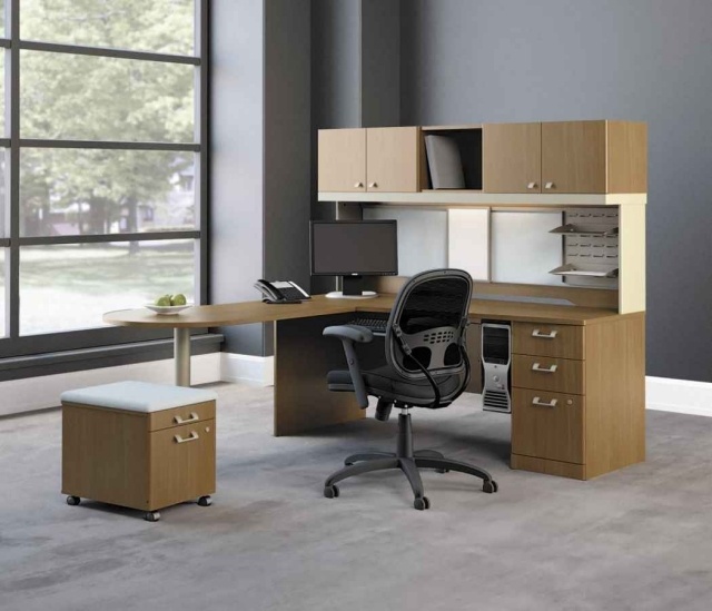 furniture-computer-modern-light-wood-drawers-shelf-sliding computer furniture