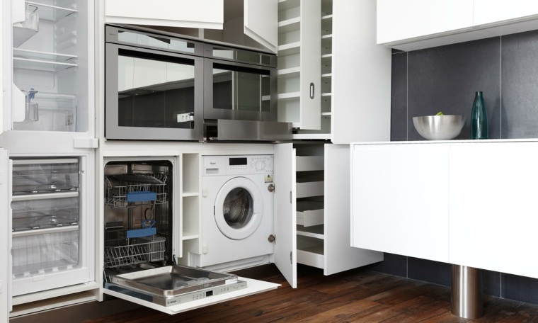 møbler vaskemaskin integrert kjøkken cache vaskemaskin hvit dør