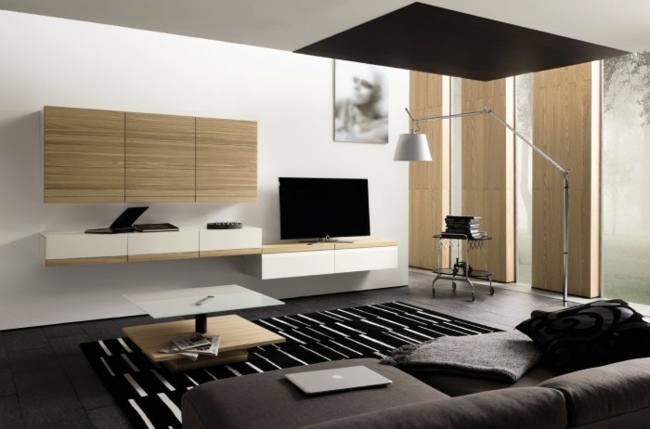 wall cabinet set minimalist living room color