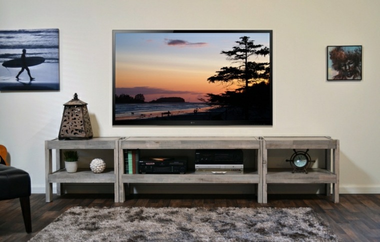 møbler pallet tv idé stue recycling paller