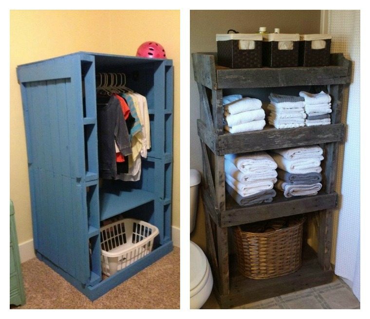 recovery idea pallet bathroom modern storage cupboard