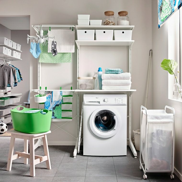 møbler vaskemaskin ide amenagement vasker strykebrett