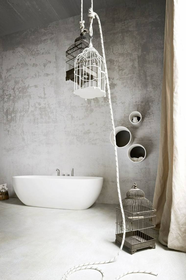 bathroom design bathtub wall concrete suspension deco wall furniture