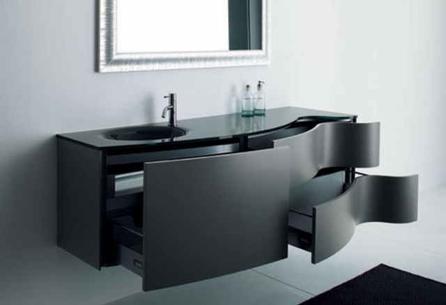 bathroom furniture design unique-shaped-corrugated