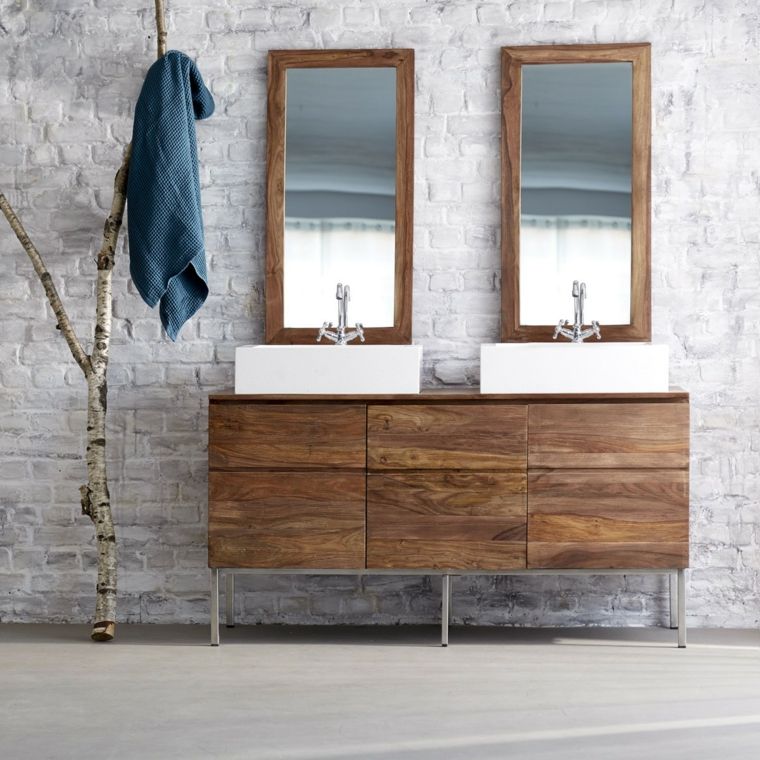 bathroom furniture white wood washbasin