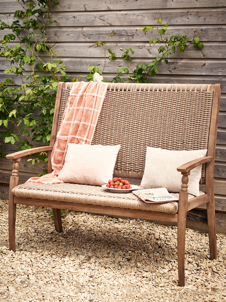 garden bench braided living room