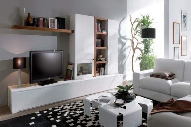 white tele furniture