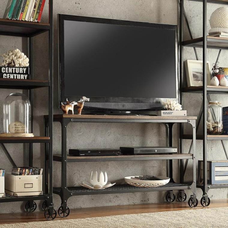 tv cabinet industrial style