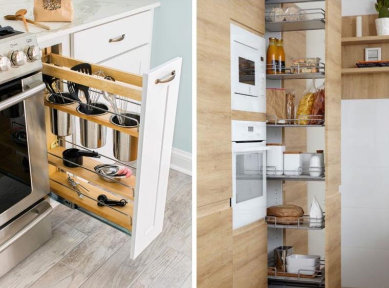 Furniture drawer slide-utensil