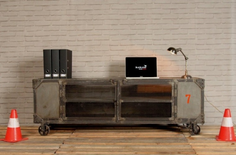 møbler stue tv ide industriell design moderne deco barak7
