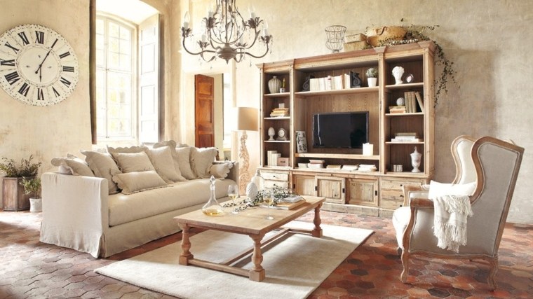 bokhylle stue tre design hyller moderne sofa hvite puter salongbord tre lenestol moderne
