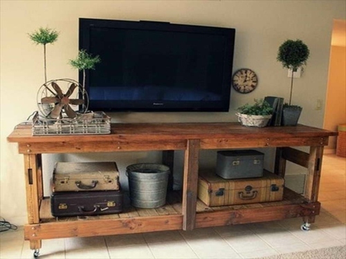 pallet kayu kabinet tv