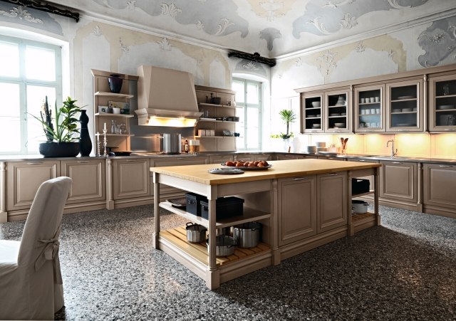 vintage island kitchen design Cesar