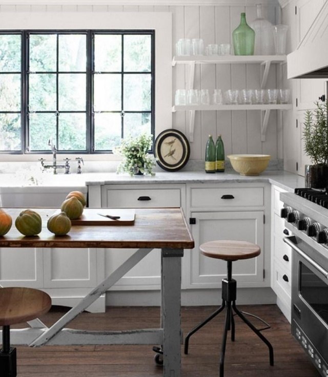 furniture-vintage kitchen island old table