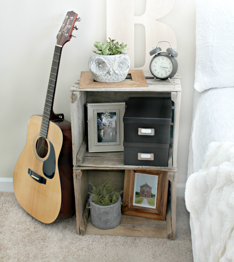 furniture pallet bedside table wooden case