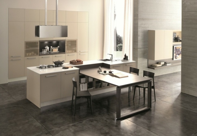 beige wood kitchen furniture