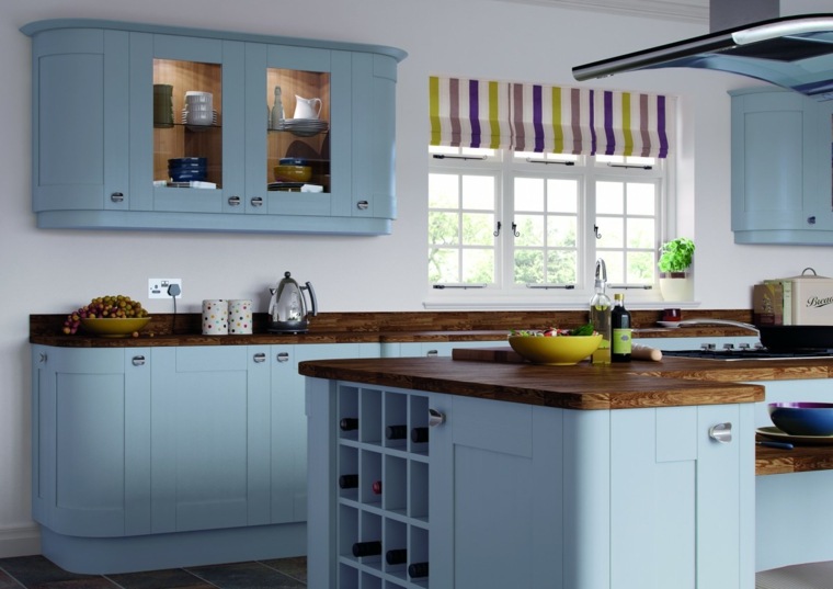 blue kitchen furniture