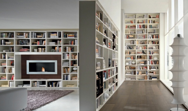 living room furniture design wall library