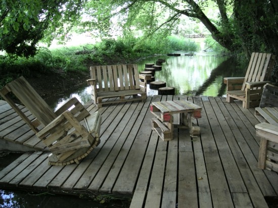 furniture in pallets garden terrace