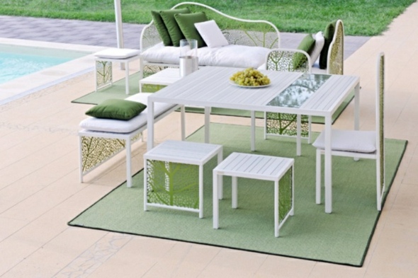 furniture extereiur white green