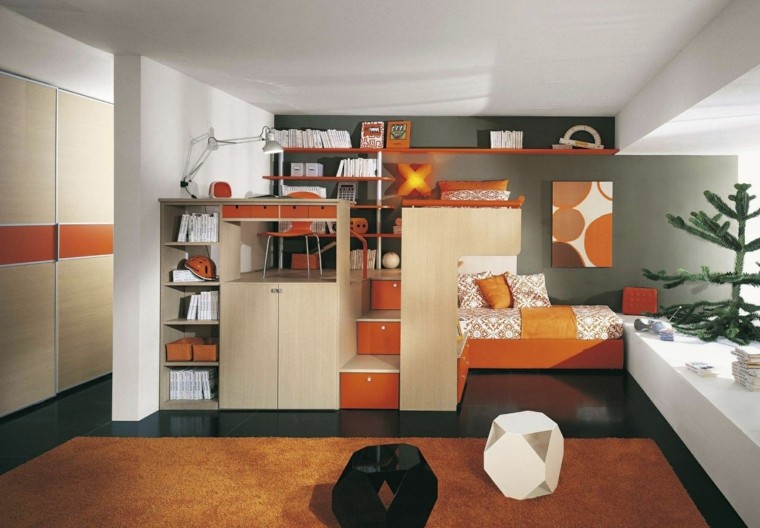 møbler plass lagring soverom garderobe seng trapper skuffer hyller