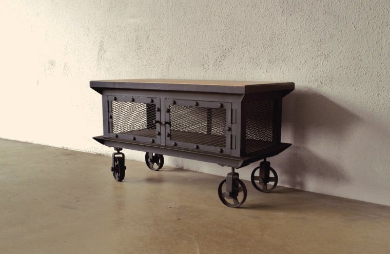 industrial design furniture low tables casters