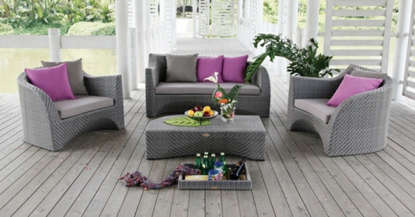 elegant gray garden furniture