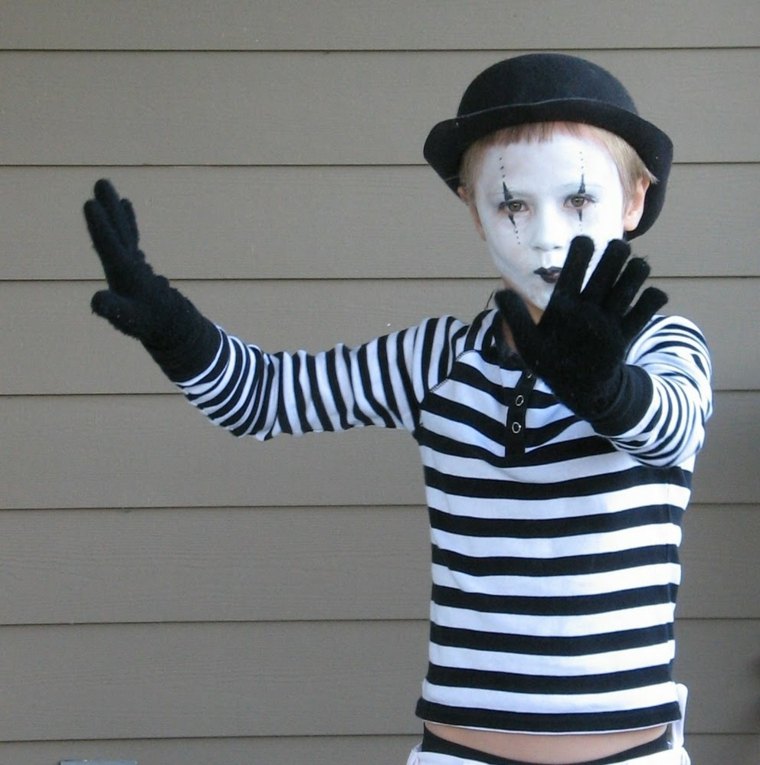 forkæle barn halloween idé mime lette striber