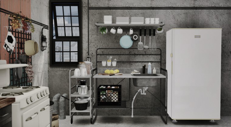 mini kitchen ikea fridge-design