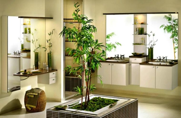 make a garden modern bathroom