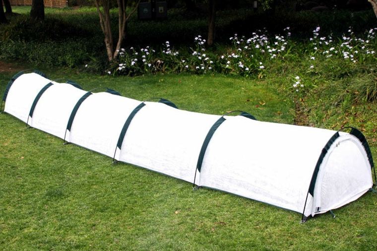 mini folding tunnel on lawn