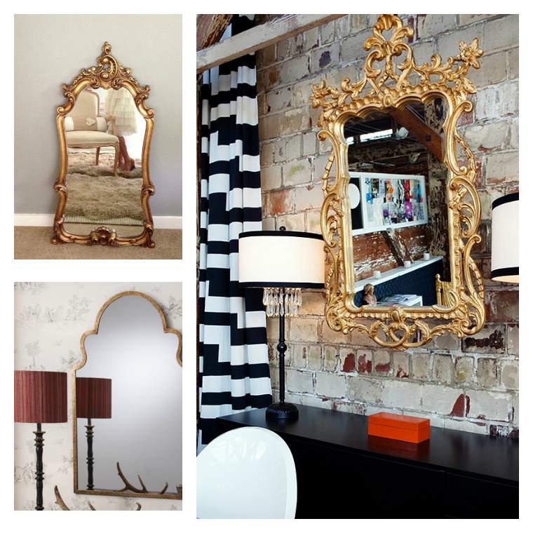 ideas mirror gold decoration d'interieur