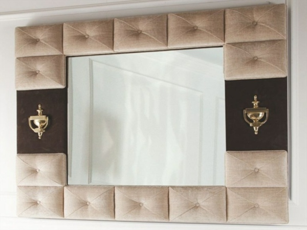 mirror frame original beige fabric