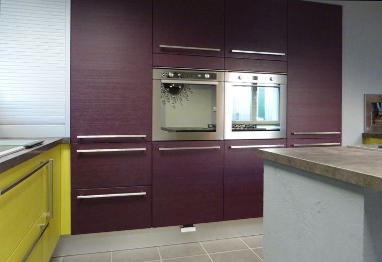 kitchen aubergine design wooden idea tiling