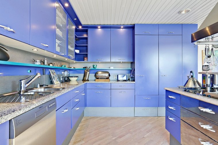 blue kitchen decoration