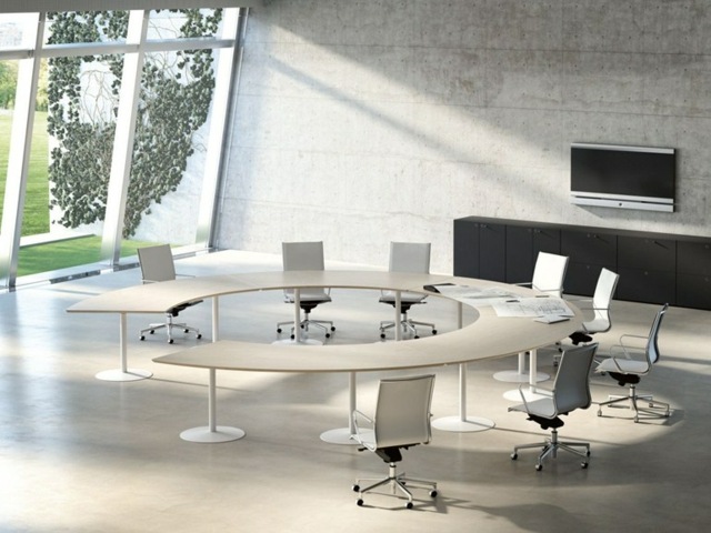 office furniture Modern and futuristic meeting room white