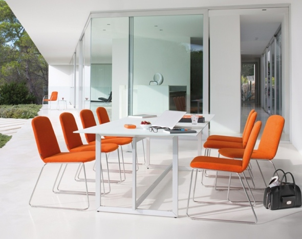 outdoor furniture orange white