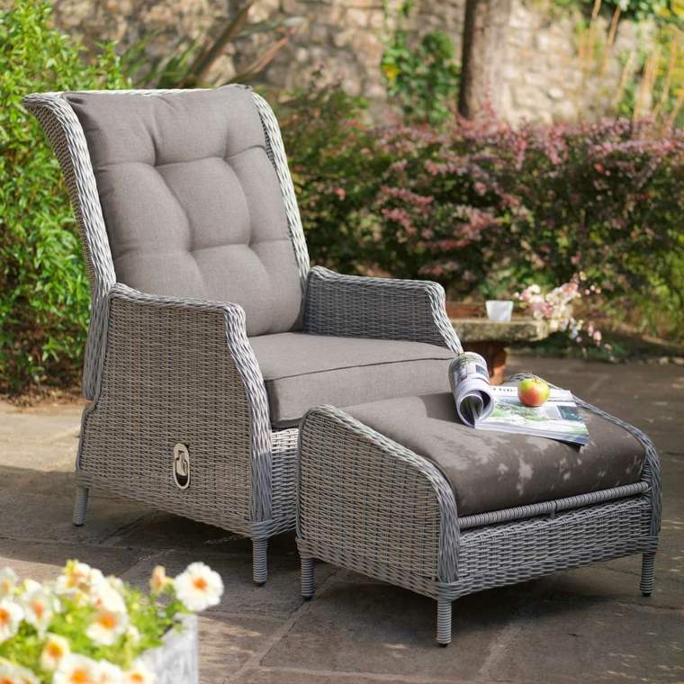 lounge chair braided garden furniture