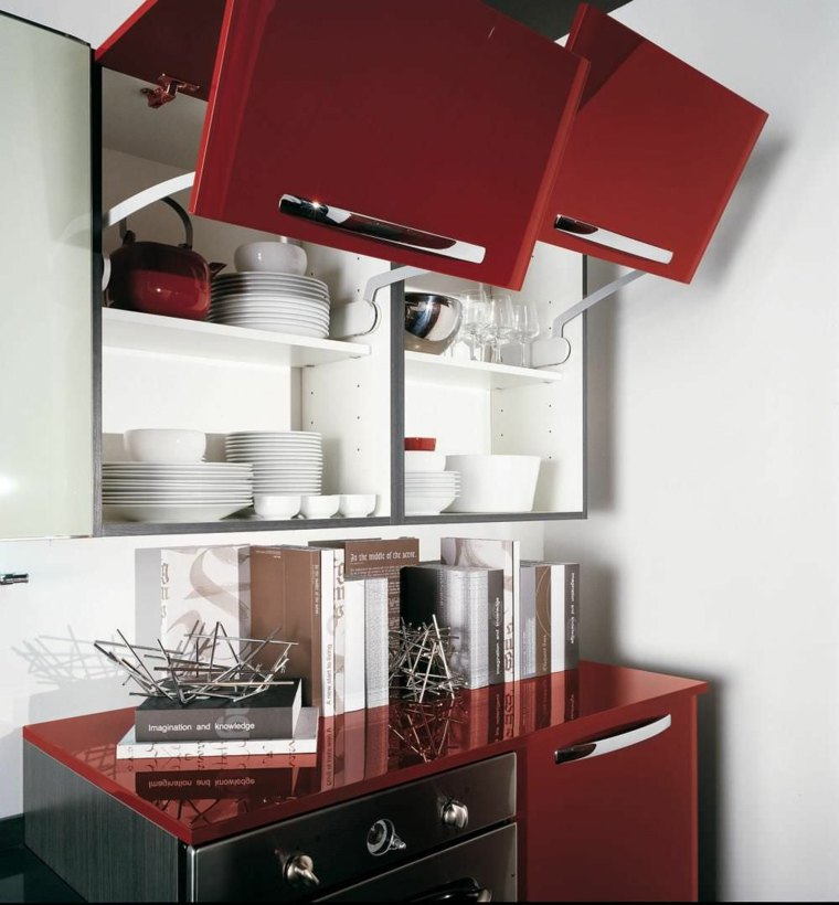 red kitchen model furniture