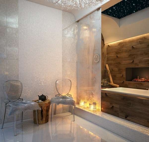 bathroom model luxury deco wood