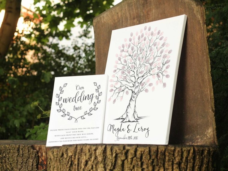 model-tree-book-footprint-wedding-outside