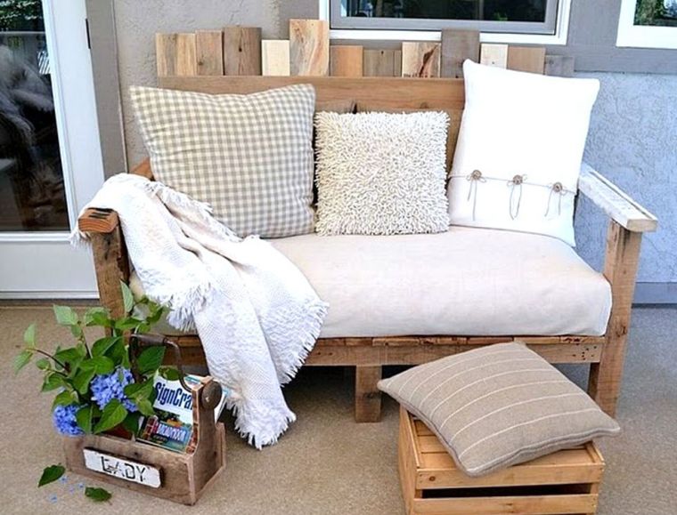 diy deco bænk pallet træ udendørs sofabord i palle