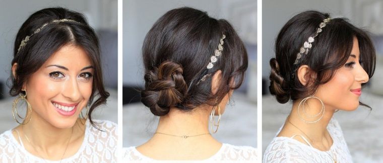 bun model wedding style hairstyle