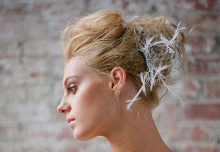 bun model wedding hairstyle original mariee